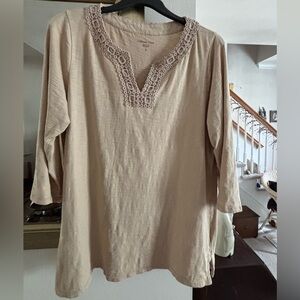 Coldwater Creek shirt with crochet